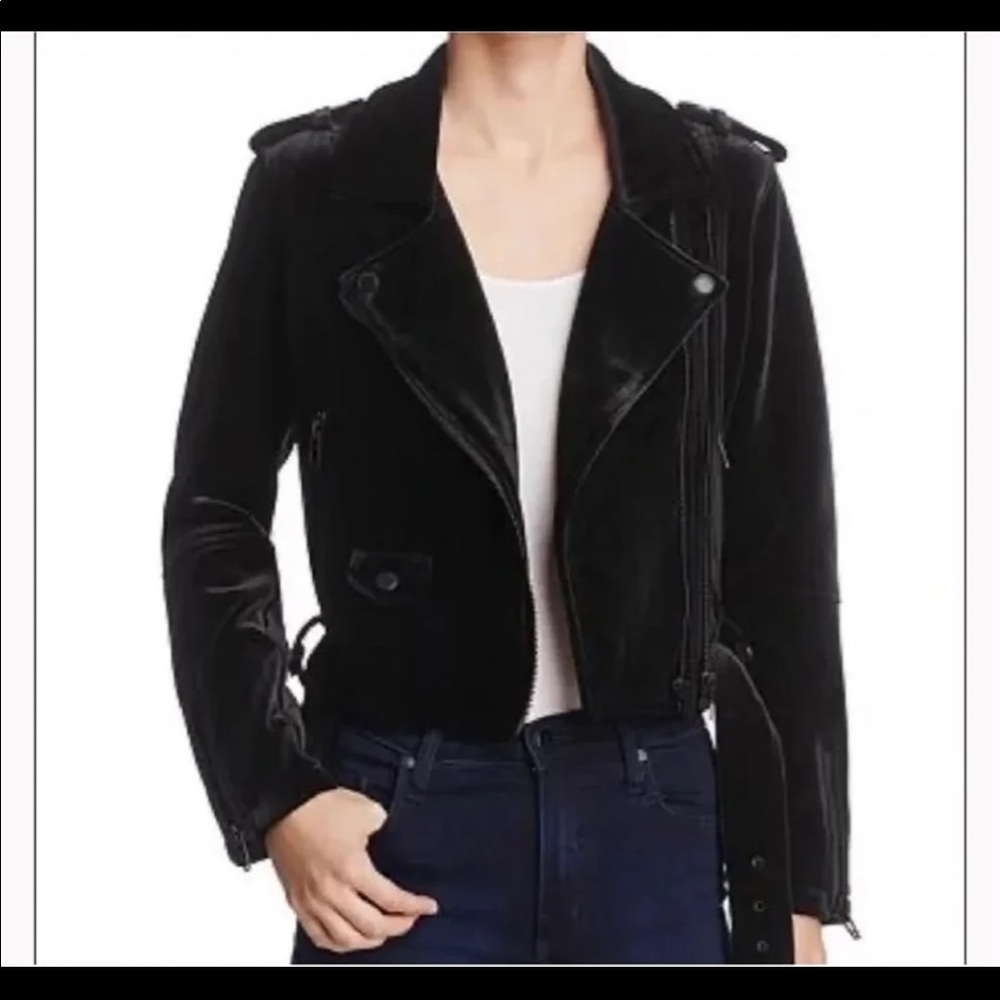 Blanknyc velvet Moto coat